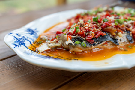 Traditional delicious Chinese fried dishesの写真素材