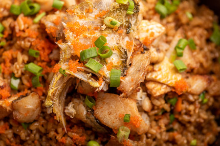 Traditional Chinese banquet dishes, yellow croaker stewed rice