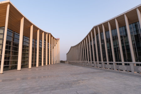 Permanent building of Meizhou Mazu forum, China.のeditorial素材