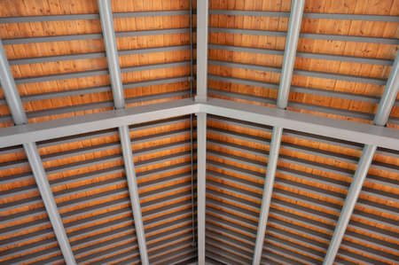 Wooden wall with special yellow textureの写真素材