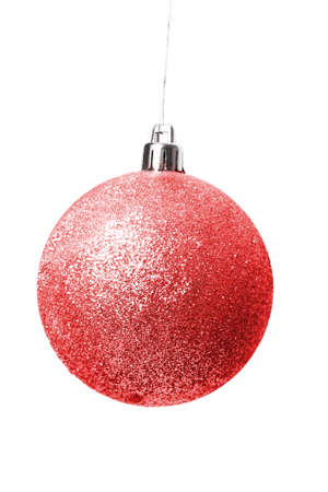 christmas ball isolated on whiteの写真素材