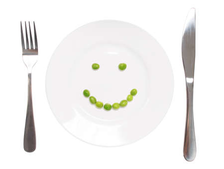 smile on a plateの写真素材