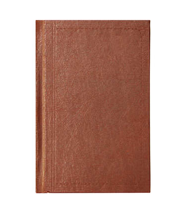 brown note book isolated on whiteの写真素材