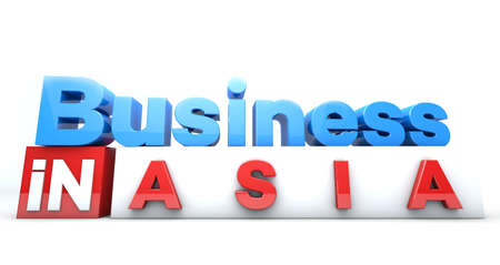 Business in countries in 3D on whiteの写真素材