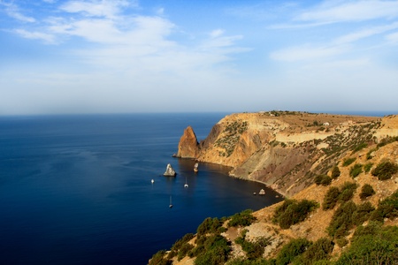 Cape Fiolent in summer,  Crimeaの写真素材