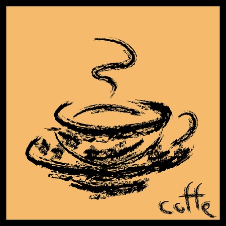 Cup of hot coffeのイラスト素材