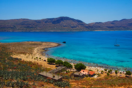 beautiful lazure bay at tropical island, Crete, Greece
