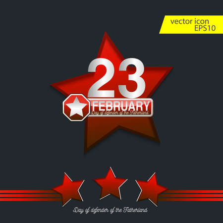 Day of the defender of Fatherland. February 23. The day of Soviet and Russian Armiesのイラスト素材