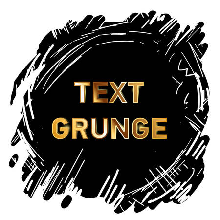 black paint, ink brush strokes, brushes, lines. Dirty artistic design elements, boxes, frames for text.のイラスト素材