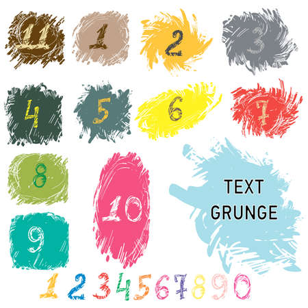 Set of colorful paint, ink brush strokes, brushes, lines. Dirty artistic design elements, boxes, frames for text.のイラスト素材