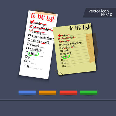 Hand writing To Do blank List, vector concept backgroundのイラスト素材