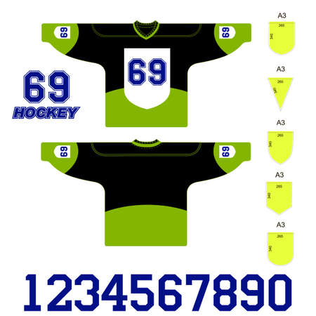 A vector illustration of a black hockey Jerseyのイラスト素材