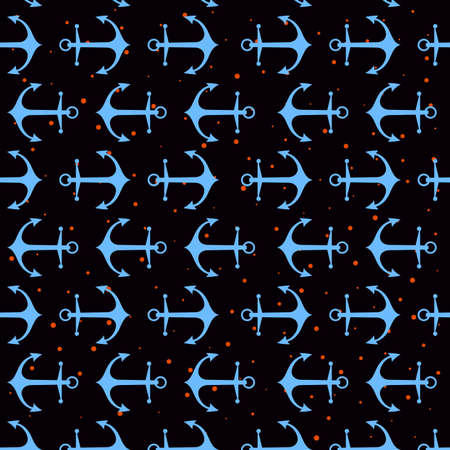 Seamless vector pattern with anchors. Seamless pattern can be used for wallpaperのイラスト素材