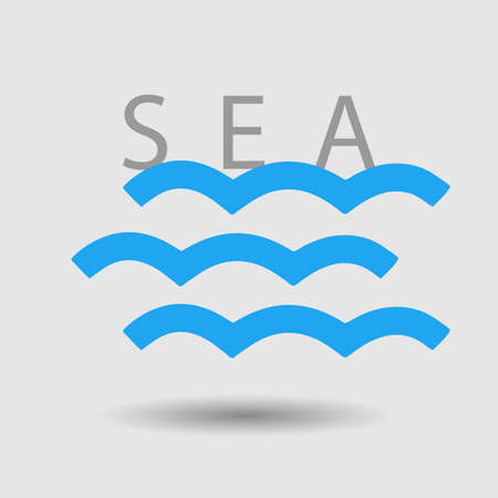 Wave icon. Vector concept illustration for design. sea iconのイラスト素材