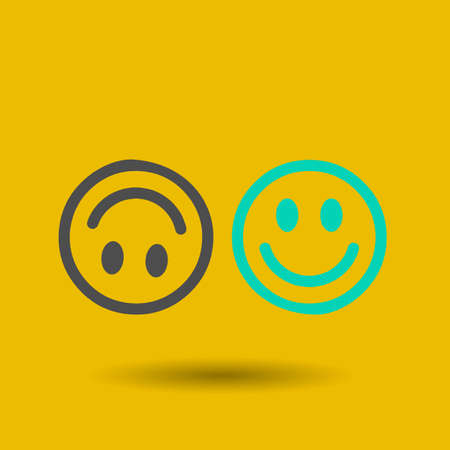 Smile Icon in trendy flat style isolated on grey background. Happy face symbol for your web site design, logo, app, UI. Vector illustrationのイラスト素材