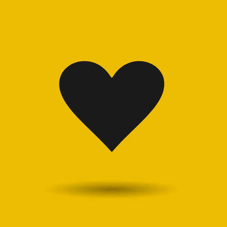 Flat heart icon. vector illustrationのイラスト素材