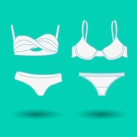 Flat bikini web icon vectorのイラスト素材