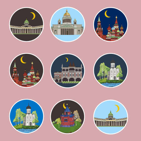 Russia. Vector. Silhouette. Icon. Signのイラスト素材