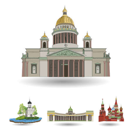 Russia. Vector. Silhouette. Icon. Signのイラスト素材