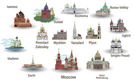 Russia. Vector. Silhouette. Icon. Signのイラスト素材