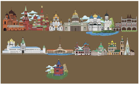 Russia. Vector. Silhouette. Icon. Signのイラスト素材