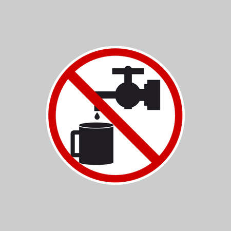 No Water icon.のイラスト素材