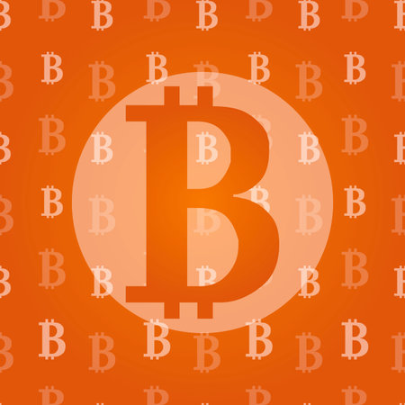 Seamless texture pattern bitcoin cripto currency blockchain flat. Block chain sticker for web or print.のイラスト素材