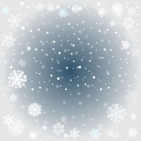 falling christmas decoration snow isolated on transparent background, snowflakes, snowfall for your winter design, vector illustrationのイラスト素材
