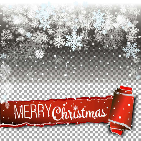 Merry Christmas card with snowflakes designのイラスト素材