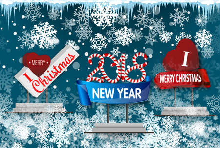 Christmas greeting card design concept.のイラスト素材