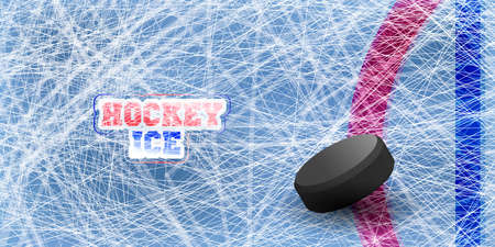 Vector of ice background with marks from skating and hockey. Winter background. Overhead view.のイラスト素材
