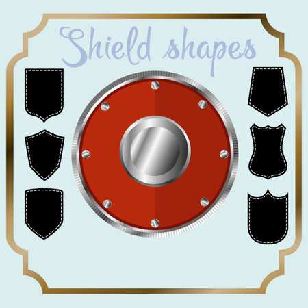 Shield Icons Set vector illustrationのイラスト素材