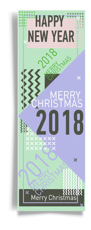 Merry christmas New Year design, eye catching banner template. Bright colorful vector illustrations...