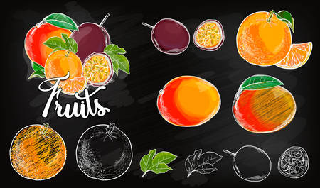 sweet apple vector logo design template. fresh fruit, food or menu board icon.のイラスト素材
