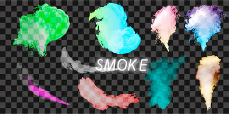 Vector abstract cloud. Ink swirling in water, cloud of ink in water isolated on white. Abstract banner paints.のイラスト素材