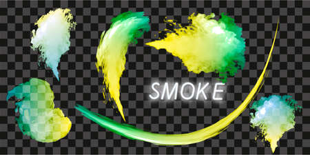 Vector abstract cloud. Ink swirling in water, cloud of ink in water isolated on white. Abstract banner paints.のイラスト素材