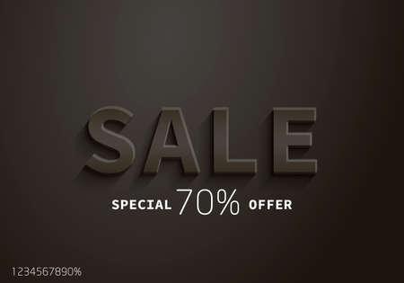 Restrained elegance banner for sales on Black Friday. Vector banner for shops, web. Vector illustration. Special offerのイラスト素材