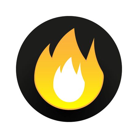 vector flat fire icon on a white backgroundのイラスト素材