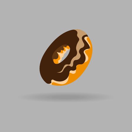 vector icon of realistic pastry or donutのイラスト素材
