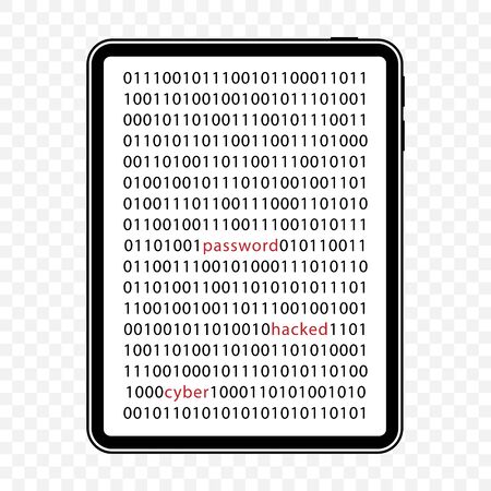 Binary code vector symbol icon design. Beautiful illustration ready to useのイラスト素材