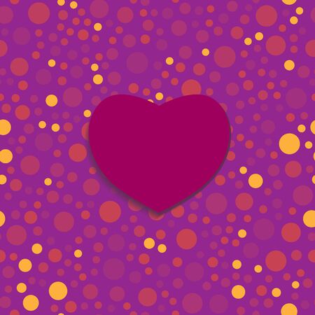 vector image of a heart on a bright round glare backgroundのイラスト素材
