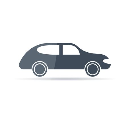 Vector auto side icon in retro styleのイラスト素材