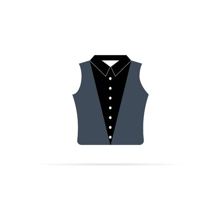 gentleman costume vector icon - shirt and vestのイラスト素材