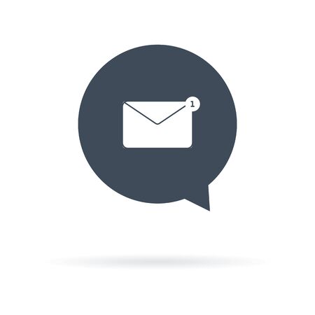 vector icon of received letter marked unreadのイラスト素材