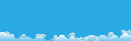 vector image of realistic clouds in heaven