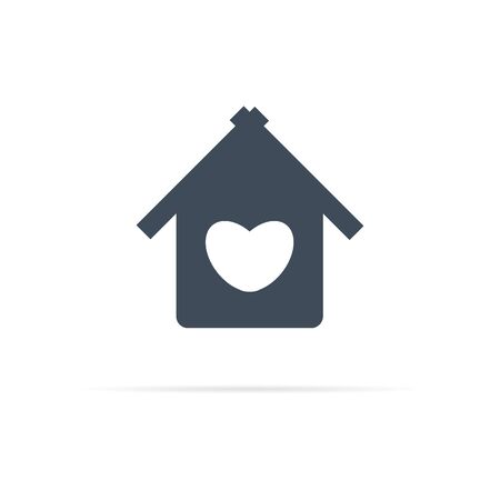 vector home icon symbolizing heart and comfortのイラスト素材