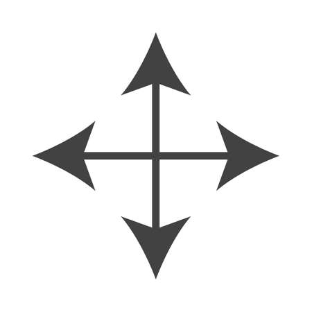 vector arrow icon in all directions on backgroundのイラスト素材