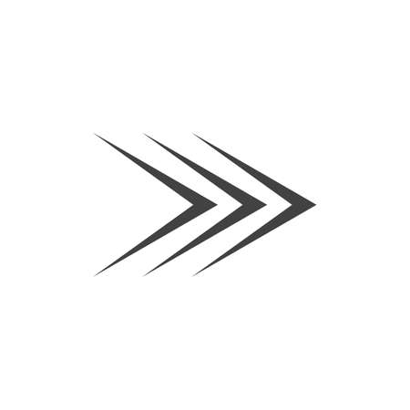 vector arrow icon with sharp wedges to the rightのイラスト素材