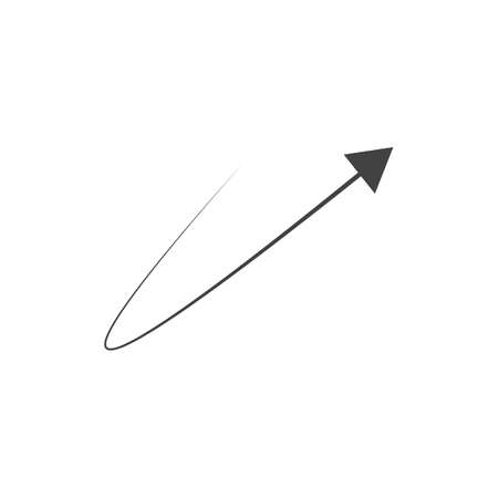 vector arrow icon with changing motion on a white backgroundのイラスト素材