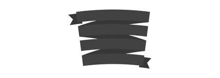 vector icon multilevel horizontal ribbon in the form of an archのイラスト素材